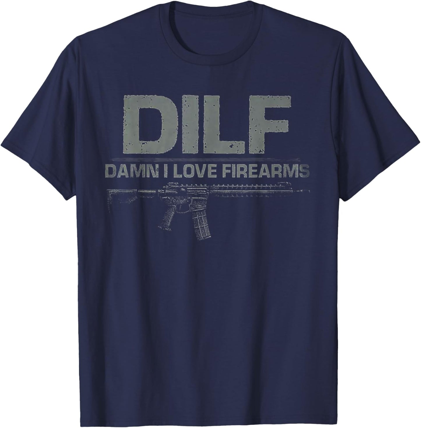 Damn I Love Firearms T-Shirt - T-Shirt | Navy