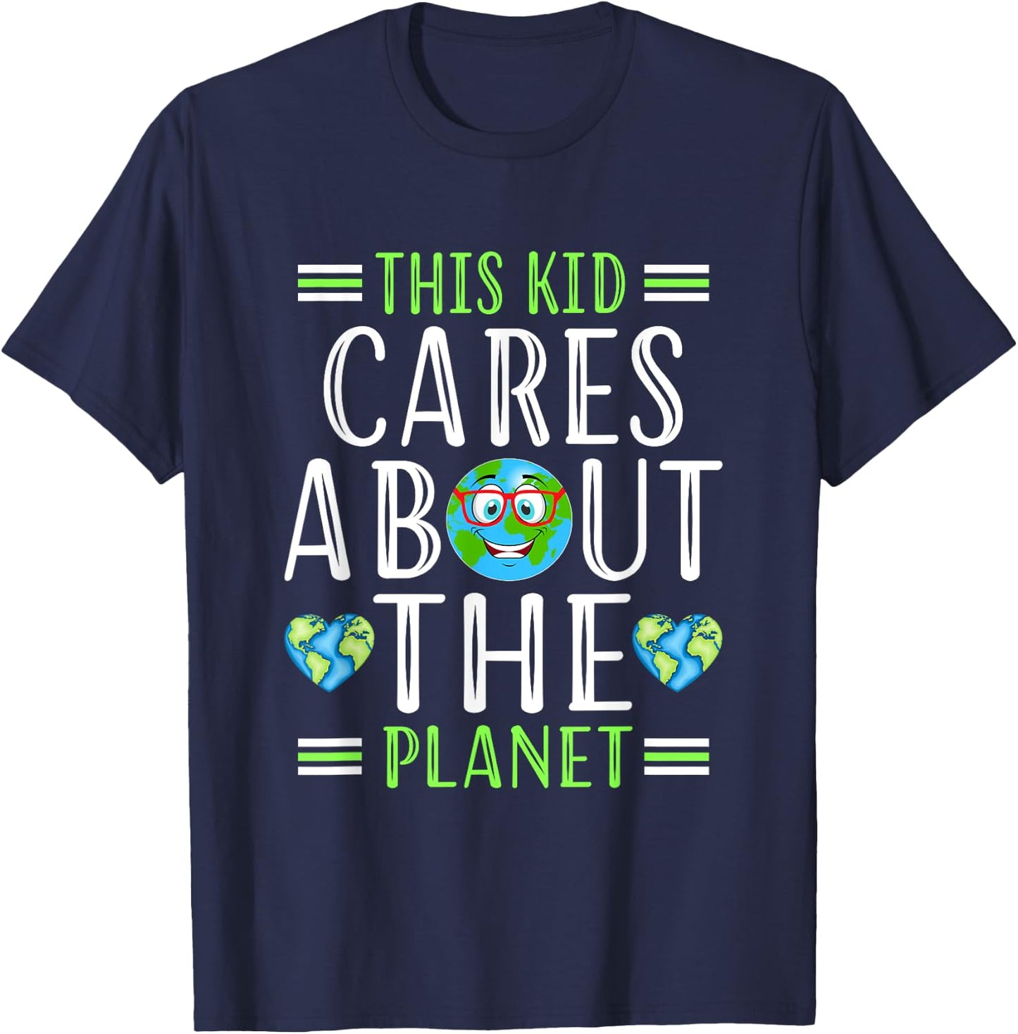 recycle This Kid Cares Planet Save World Hour Earth Day T-Shirt - T-Shirt | Navy