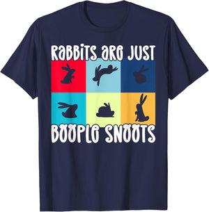 Rabbits Are Just Boople Snoots Funny Rabbit Bunny T-Shirt - T-Shirt | Navy