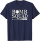 Vintage Bomb Squad Dinger Home Run Baseball Softball Hitting T-Shirt - T-Shirt | Navy