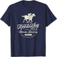 Funny Derby Day, Kentucky style horse racing T-Shirt - T-Shirt | Navy