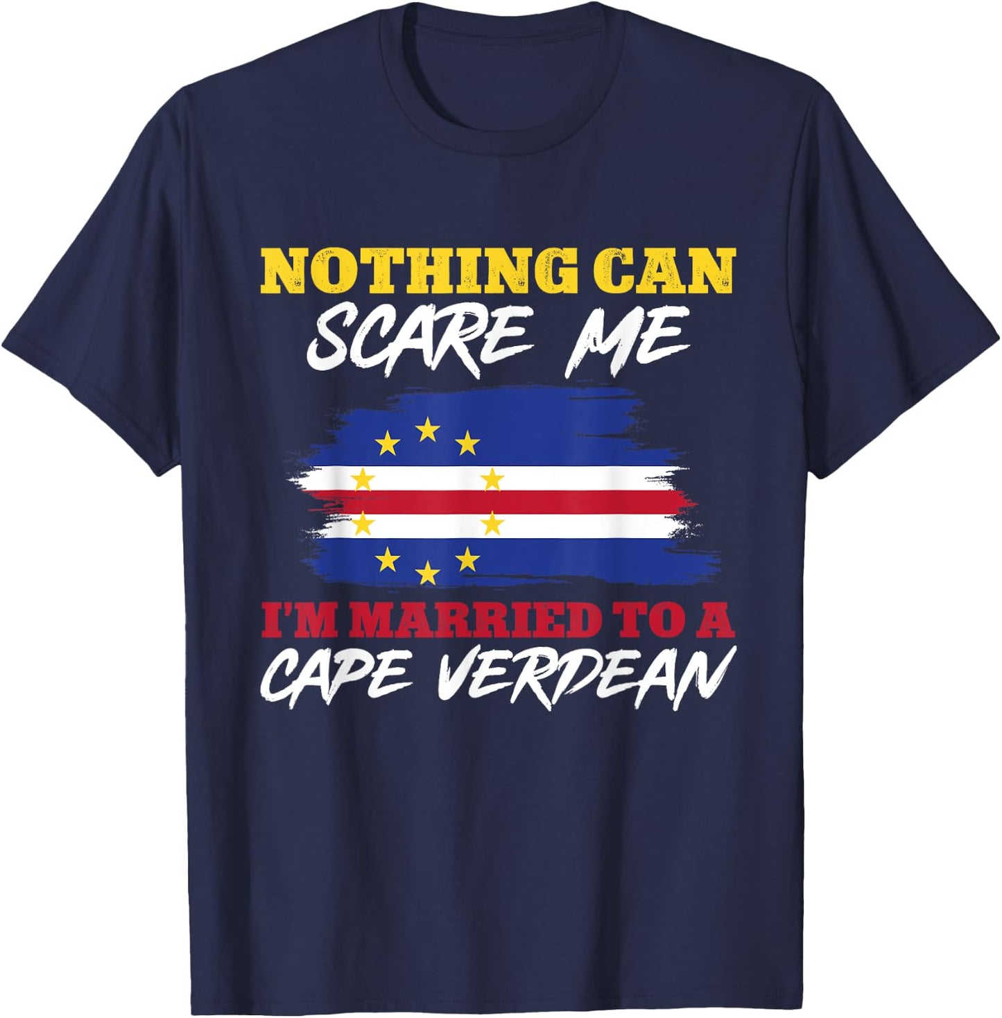 Cape Verde Flag Cabo Verde Flag Husband Wife Cape Verdean T-Shirt - T-Shirt | Navy