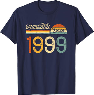 26th wedding anniversary 26 years - Best Husband Since 1999 T-Shirt - T-Shirt | Navy
