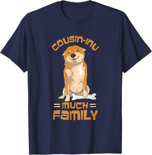 Shiba Inu Dog Cousin Cousin-Inu Family Matching Men Women T-Shirt - T-Shirt | Navy