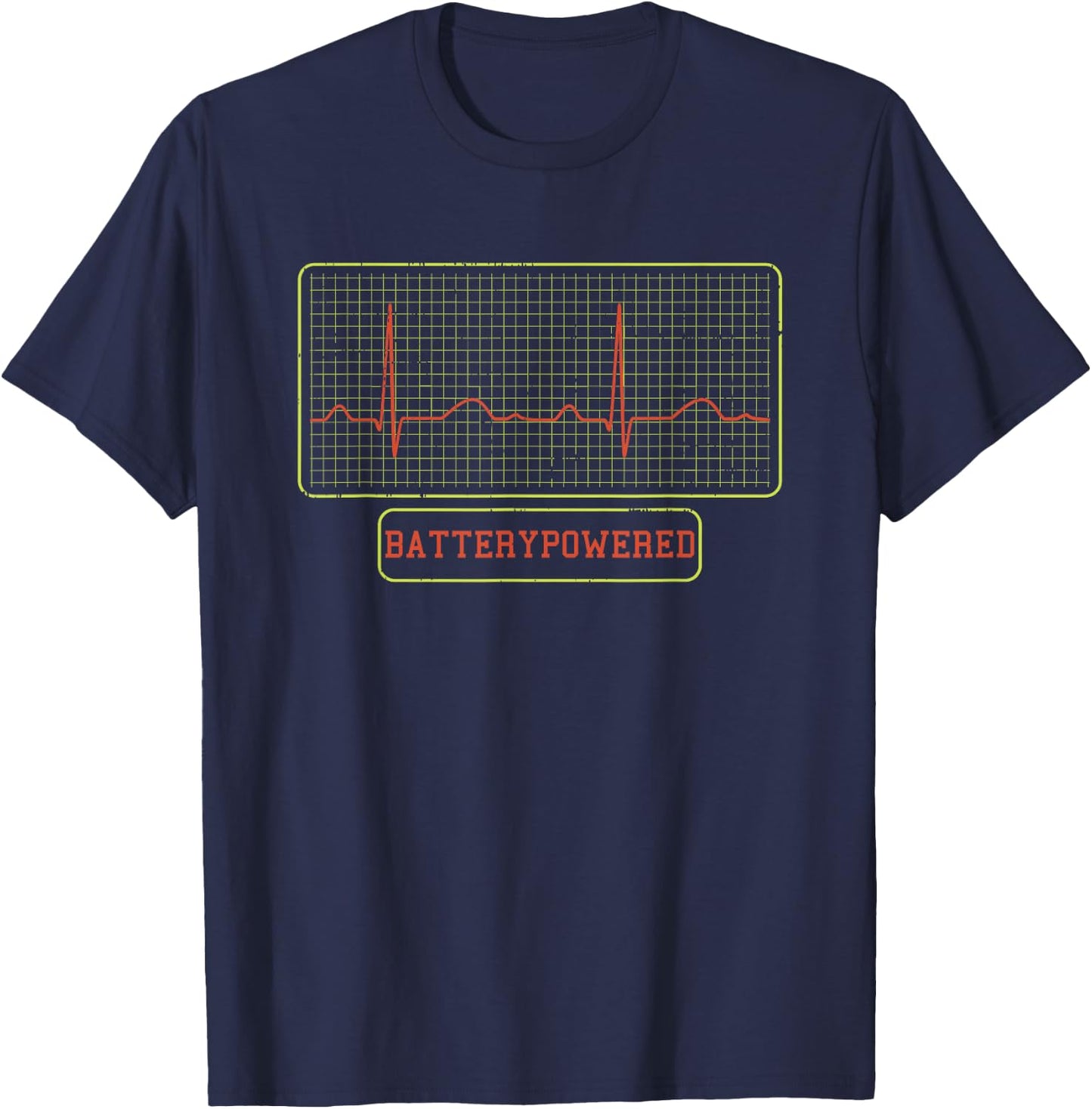Batterypowered Pacemaker Recipient CHD Awareness T-Shirt - T-Shirt | Navy