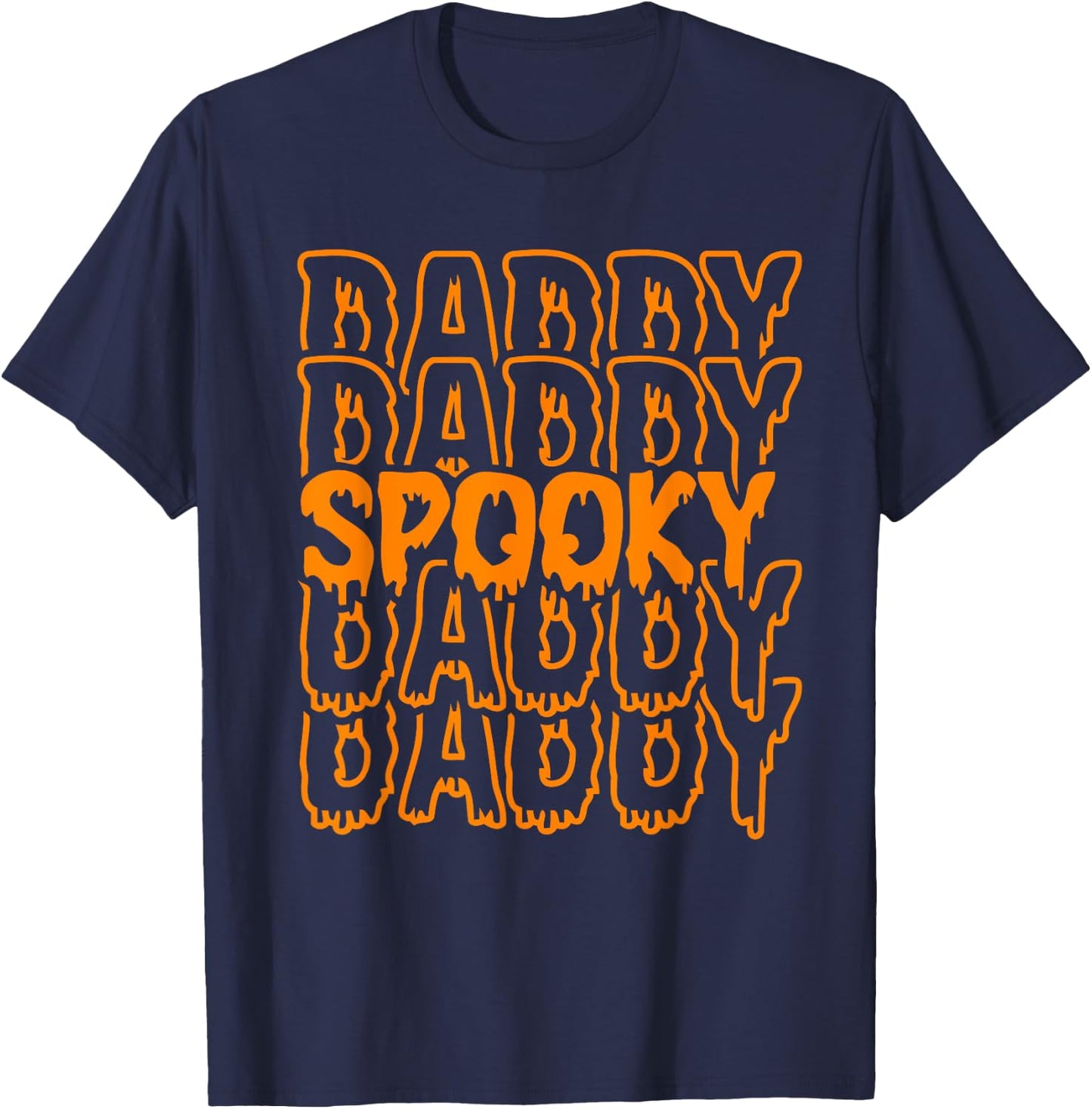 Halloween Dad shirt Spooky Daddy Vibes Funny Dad Halloween T-Shirt - T-Shirt | Navy