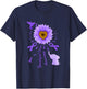 Sunflower Hummingbird Elephant Gynecological Cancer T-Shirt - T-Shirt | Navy