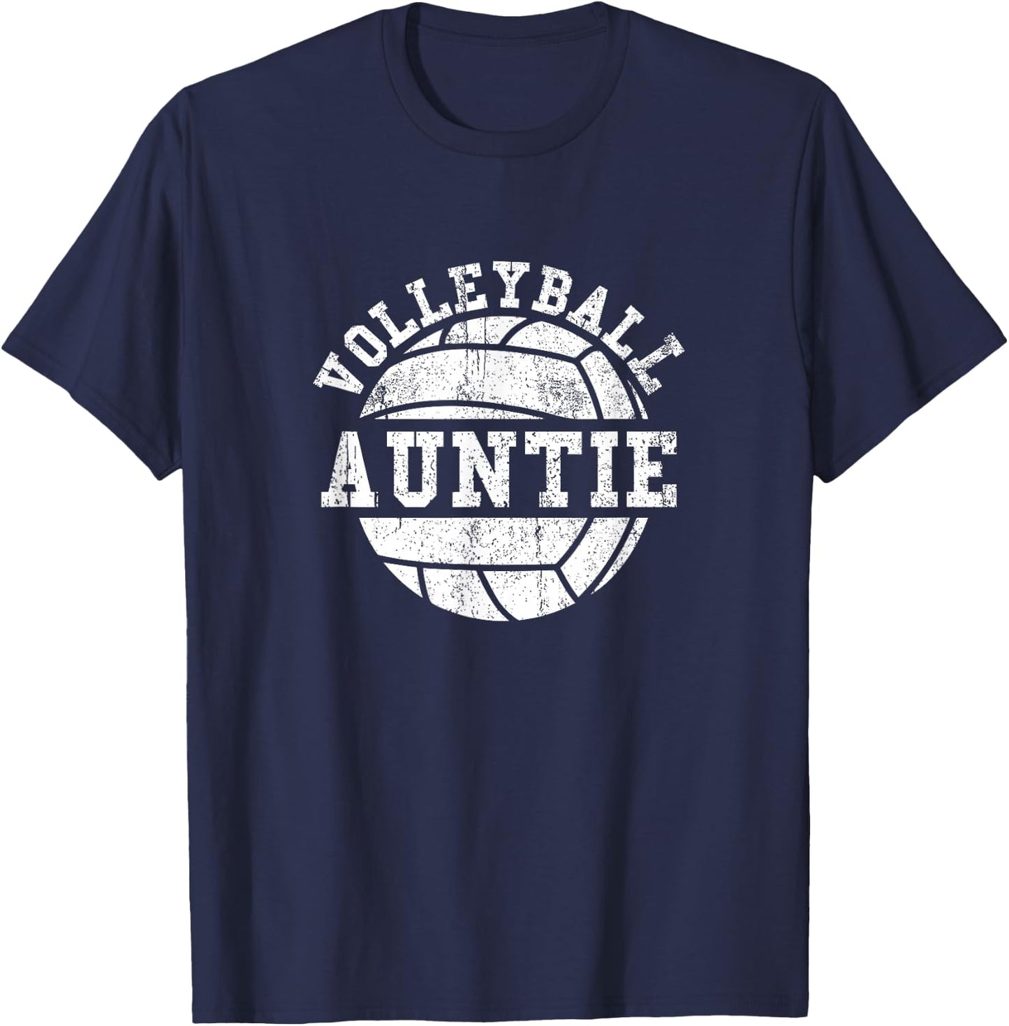 Volleyball Auntie Niece Fan Supporter T-Shirt - T-Shirt | Navy