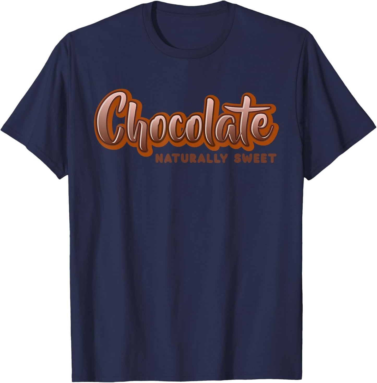Chocolate Naturally Sweet Melanin Queen Afro American Women T-Shirt - T-Shirt | Navy