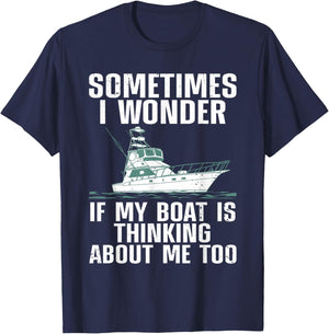 Cute Boating Art Women Boat Captain Sailboat Owners T-Shirt - T-Shirt | Navy