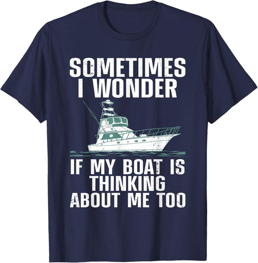Cute Boating Art Women Boat Captain Sailboat Owners T-Shirt - T-Shirt | Navy