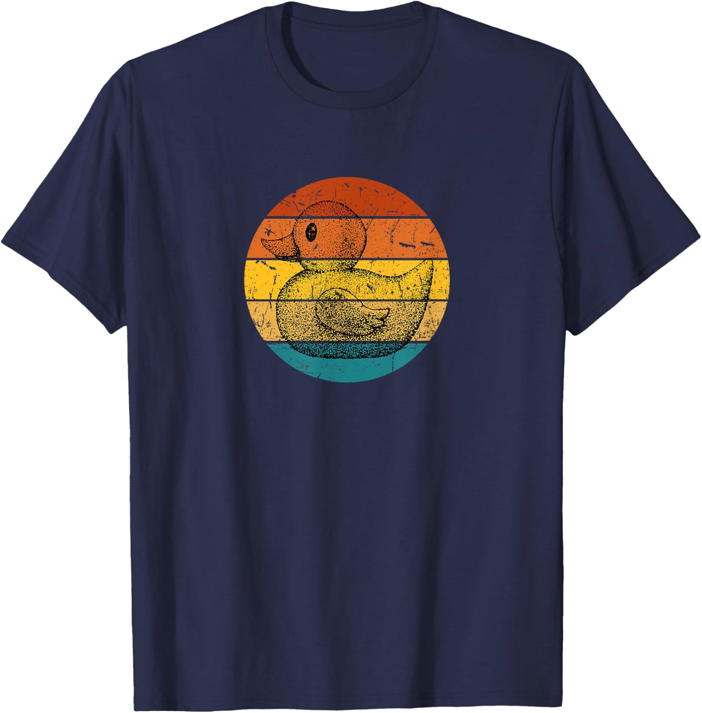 Duck Duck Retro Rubber Ducky Funny Meme T-Shirt - T-Shirt | Navy