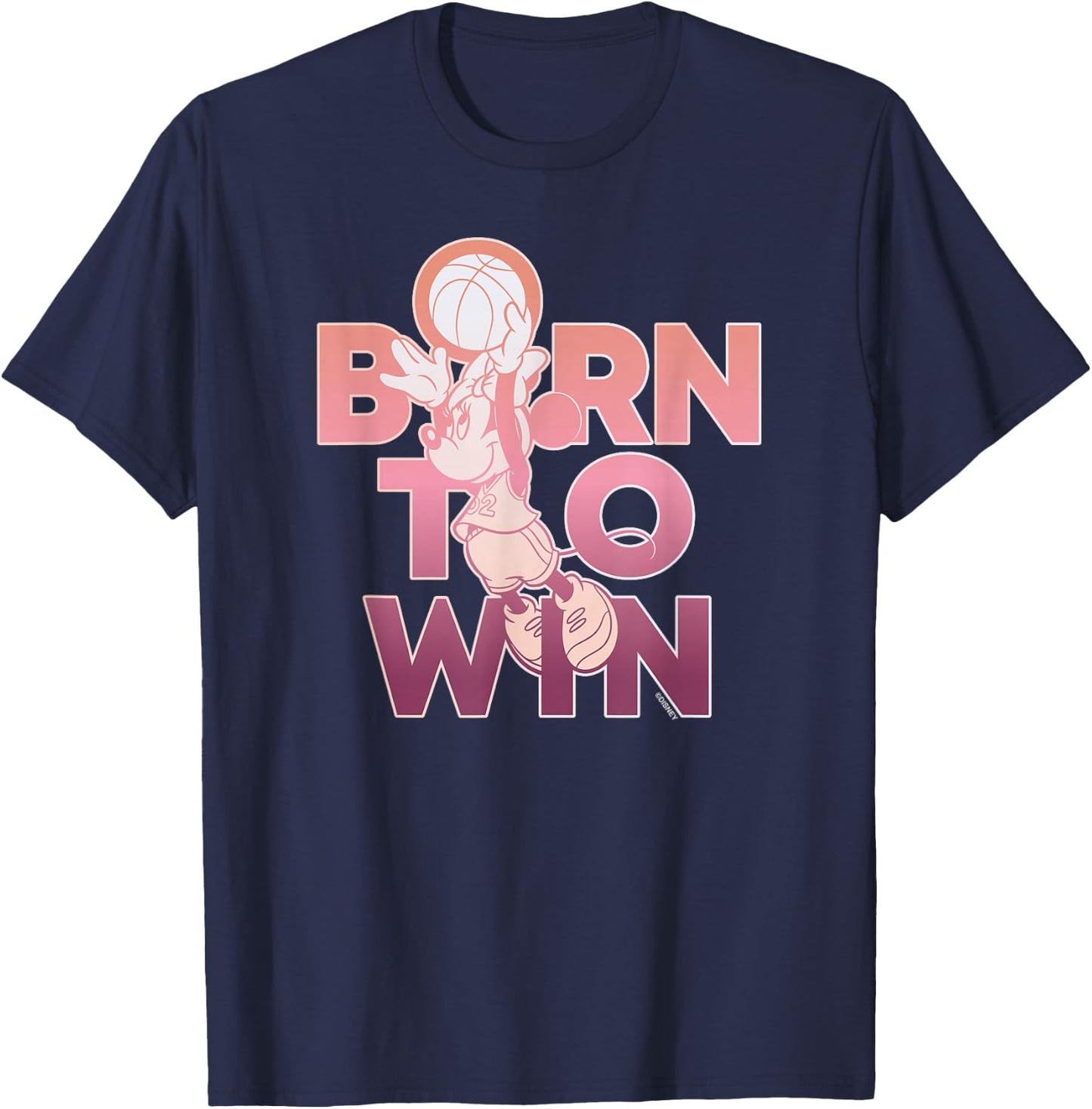 Disney Minnie Mouse Sports Basketball Dunk Born to Win T-Shirt - T-Shirt | Navy