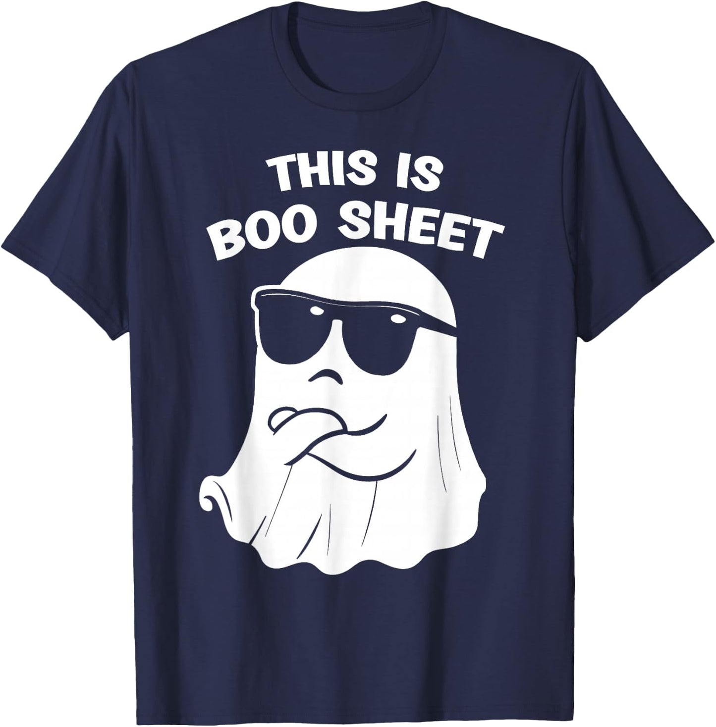This Is Boo Sheet Ghost Halloween Costume funny Men Women T-Shirt - T-Shirt | Navy
