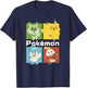 Pokémon Group Shot Starters Boxed Up Portrait T-Shirt - T-Shirt | Navy