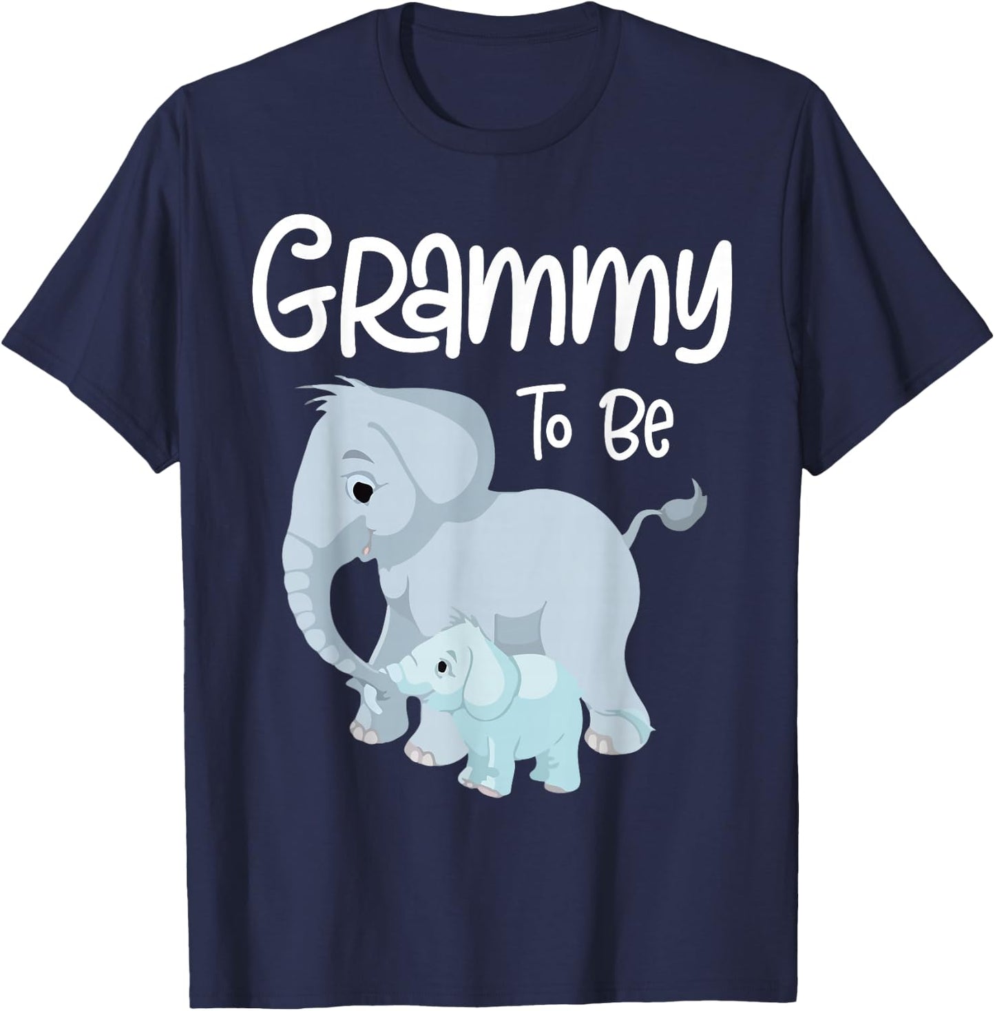 Grammy To Be Elephant Baby Grammy Cute T-Shirt - T-Shirt | Navy