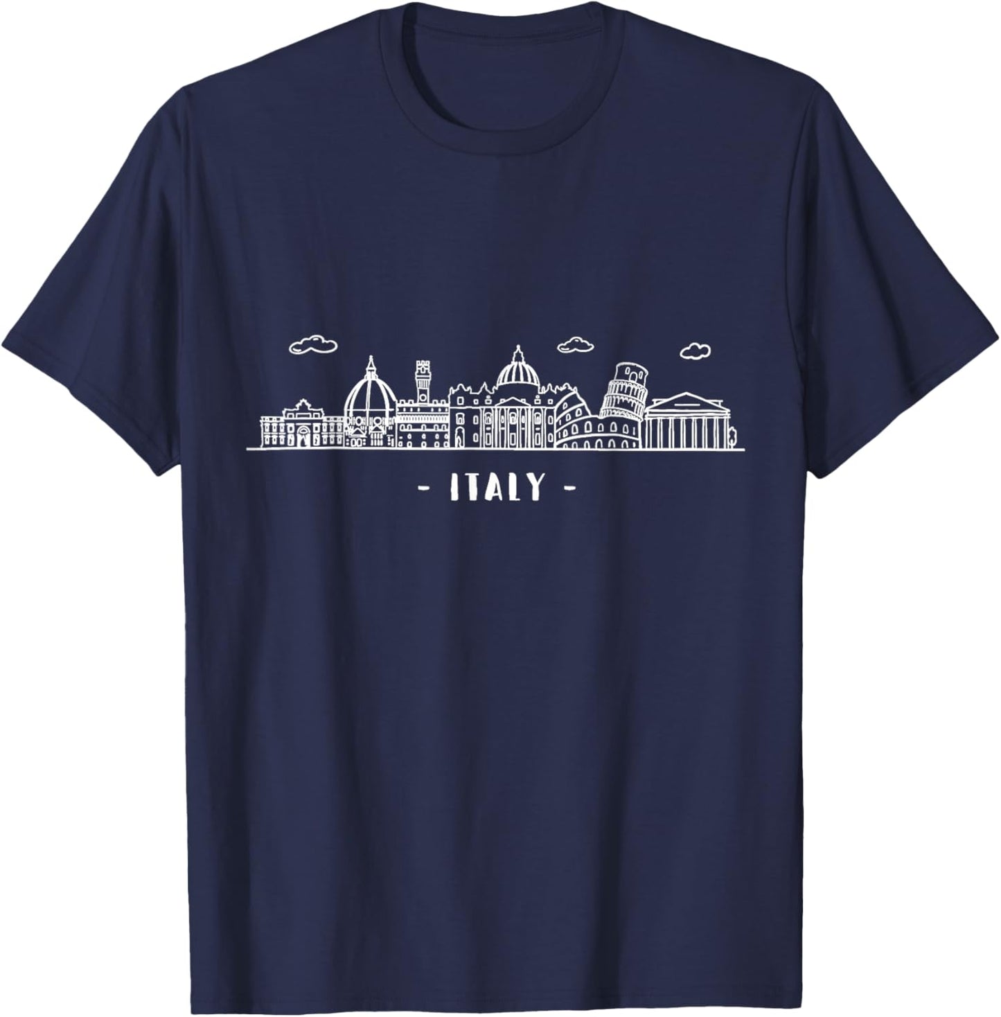 Italy Rome Venezia Roma Colosseum Skyline Souvenir Italian T-Shirt - T-Shirt | Navy