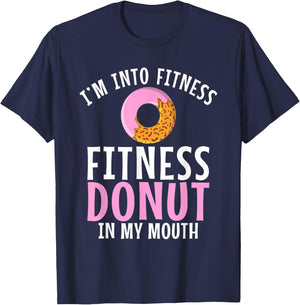 Im into Fitness Donuts in my Mouth Fitness Gym Weightlifting T-Shirt - T-Shirt | Navy