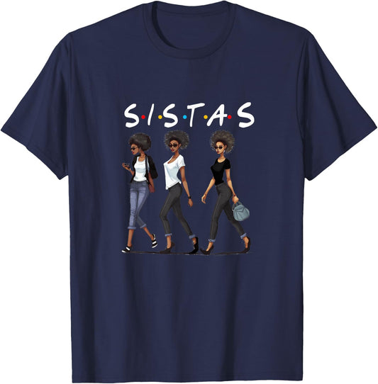Melanin Queen African American Pride Black Girl Magic Attire T-Shirt - T-Shirt | Navy