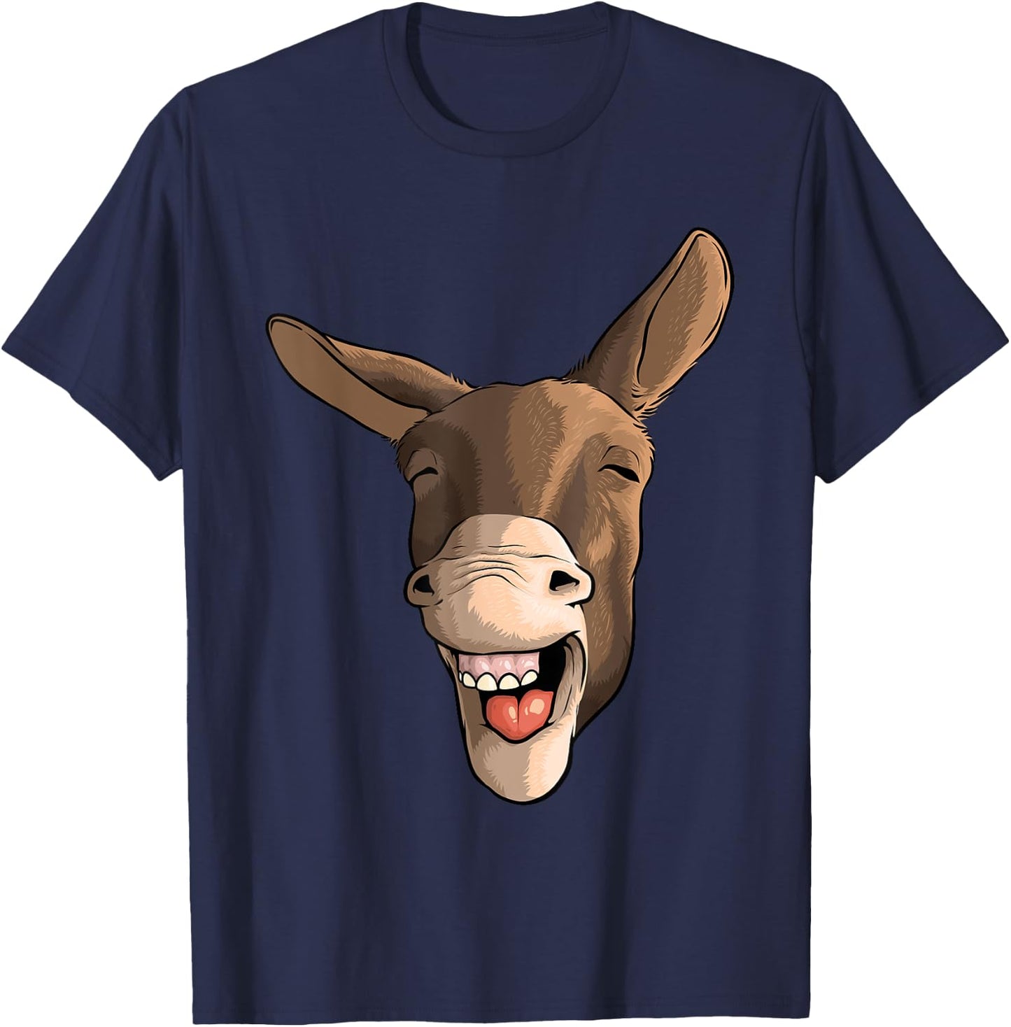 Funny Donkey Art Women Kids Donkey Lover Farm Animal T-Shirt - T-Shirt | Navy