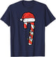 Christmas Candy Cane Santa Xmas Kids Toddler Youth Women Men T-Shirt - T-Shirt | Navy