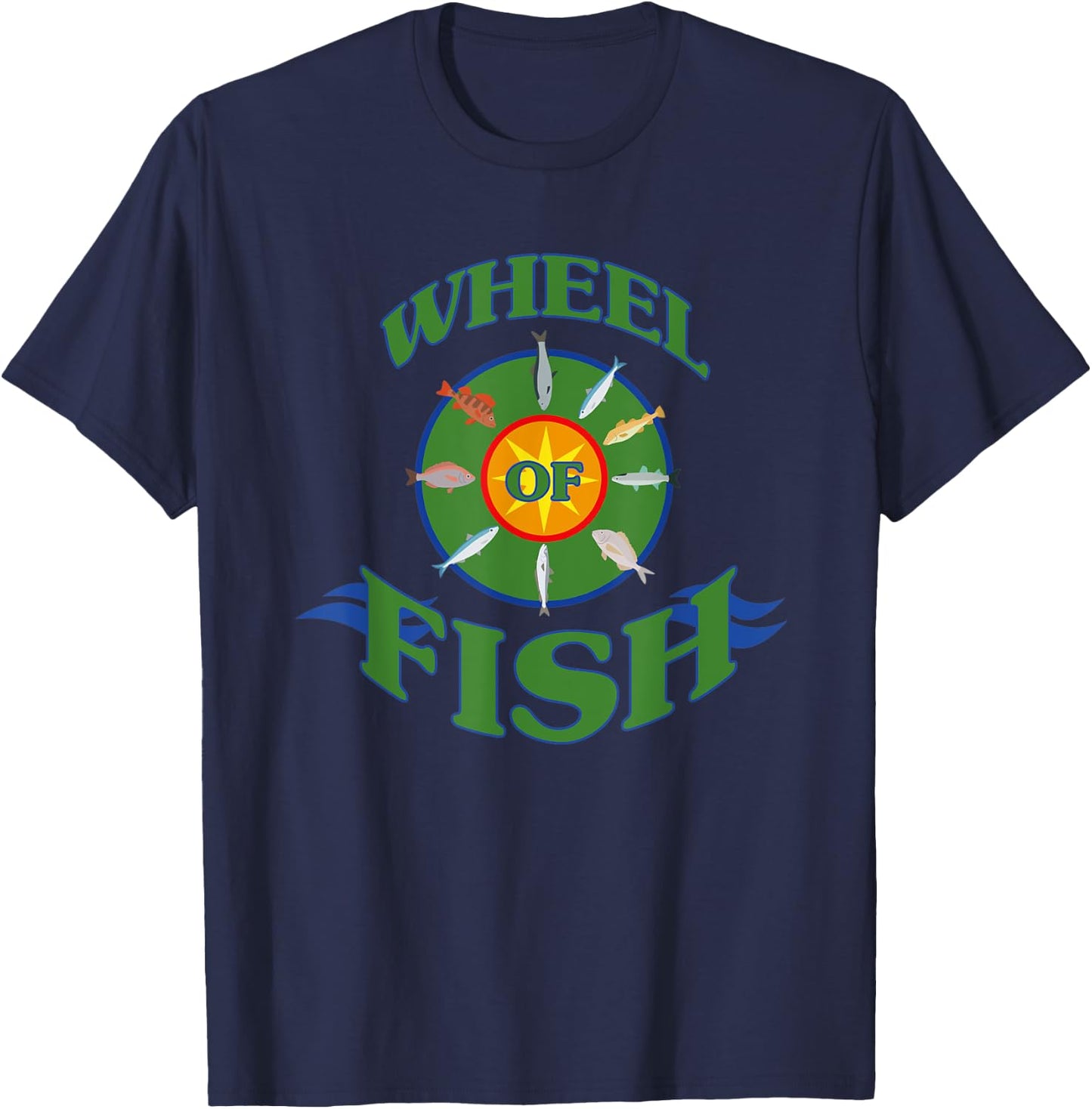 Wheel of Fish T-Shirt - T-Shirt | Navy