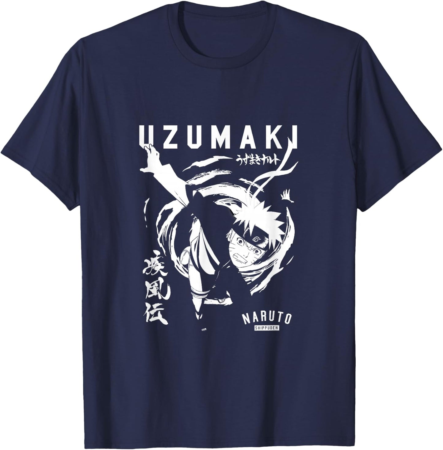 Naruto Shippuden Uzumaki T-Shirt - T-Shirt | Navy