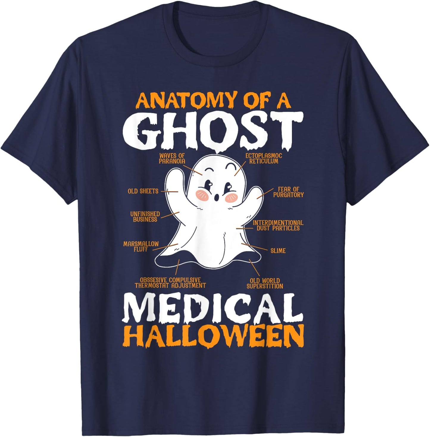 Medical Halloween Trick Or Treat Healthcare Doctor Nurse T-Shirt - T-Shirt | Navy