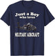 Boy Who Loves UH-60 Black Hawk Helicopter Military Aircraft T-Shirt - T-Shirt | Navy