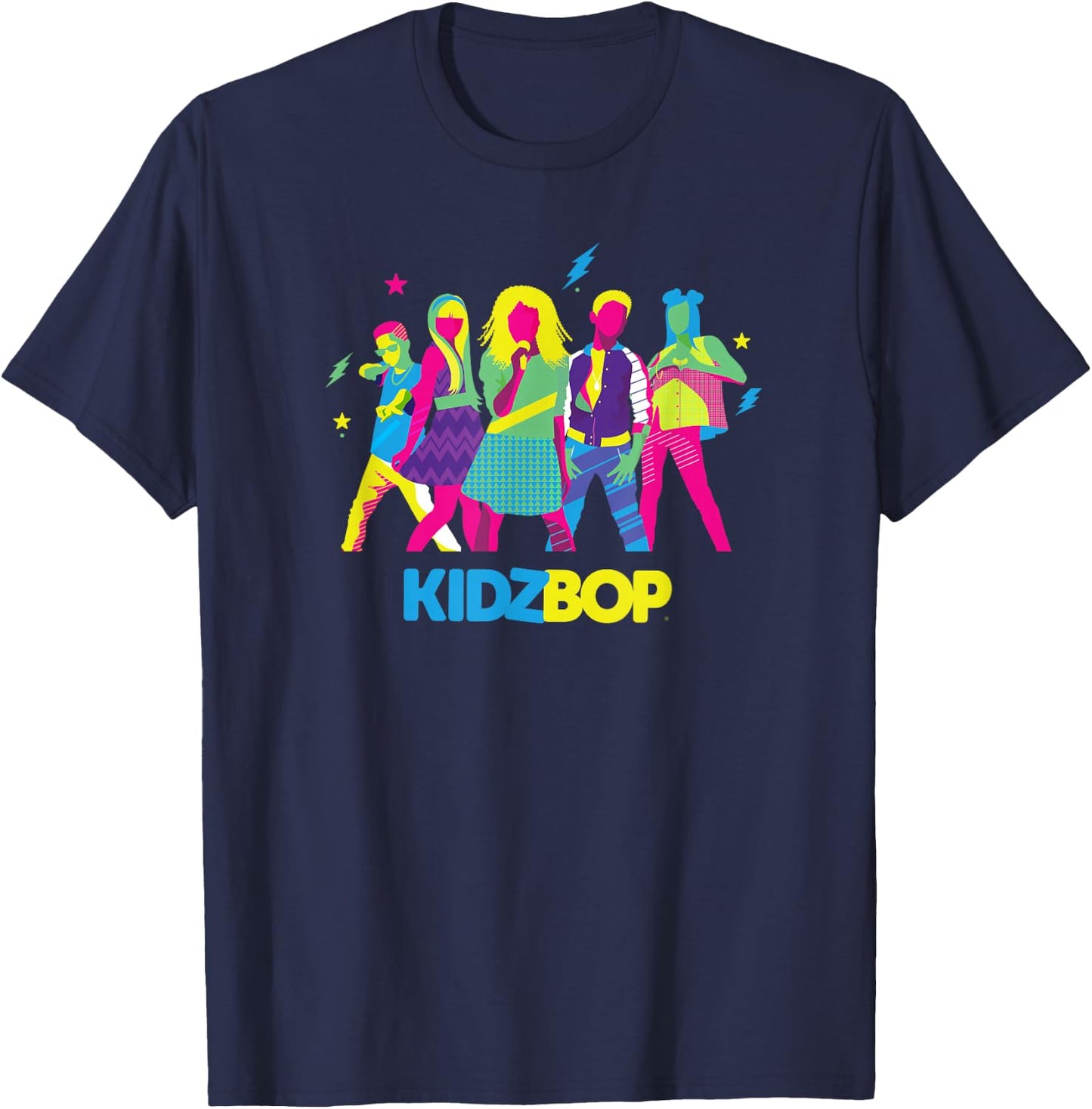 KIDZ BOP - Pop Star Silhouette (Group) T-Shirt - T-Shirt | Navy