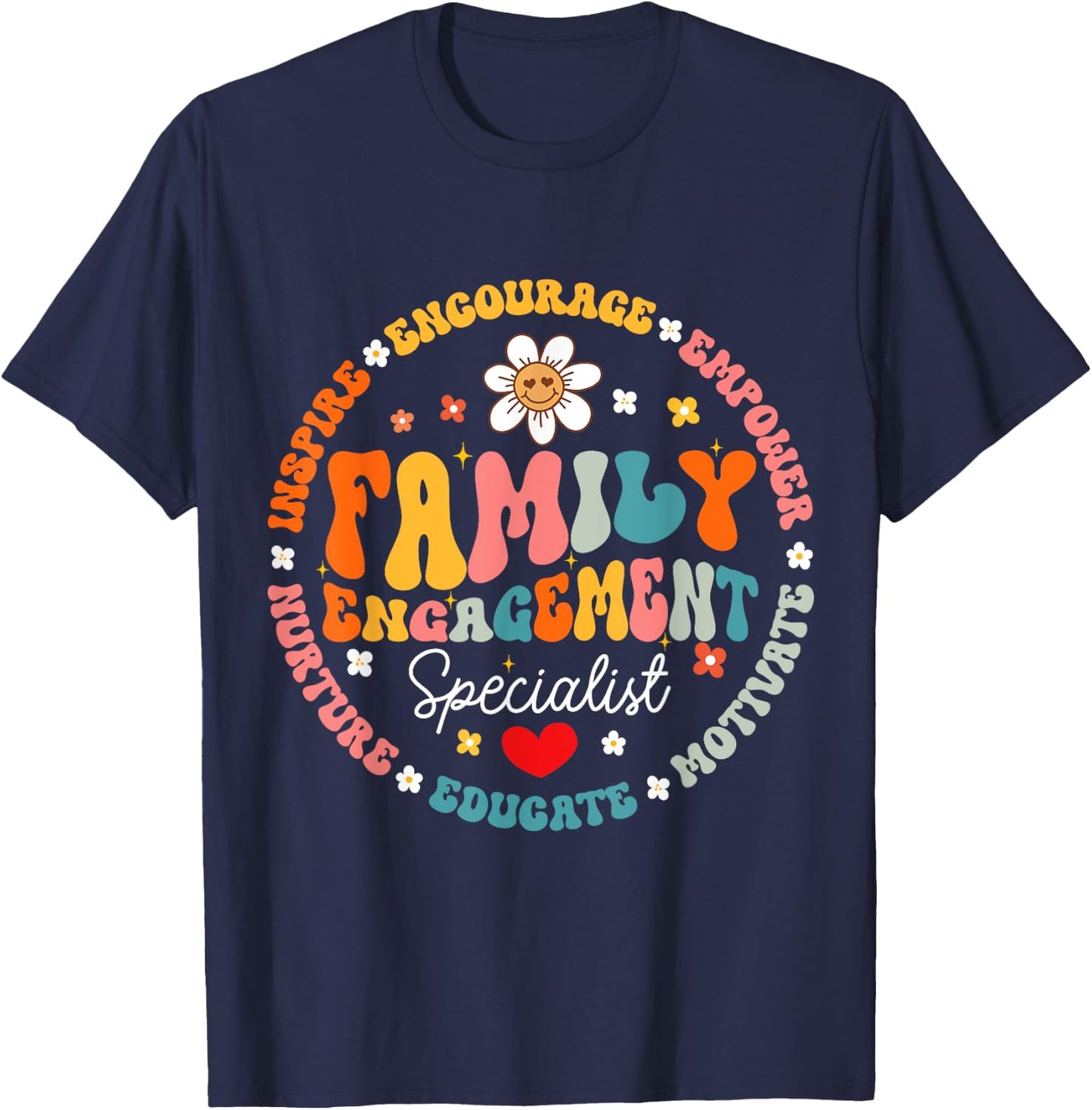 Family Engagement Specialist Appreciation Back to School T-Shirt - T-Shirt | Navy