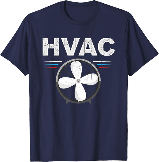 HVAC Tech for HVAC T-Shirt - T-Shirt | Navy