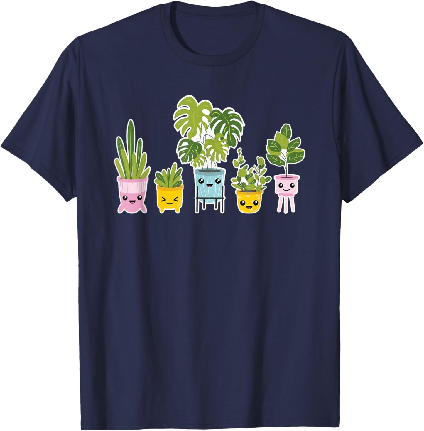 Funny Plant Merch Clothes Women Kids Kawaii Plants Succulent Gardener Plant Lover T-Shirt - T-Shirt | Navy
