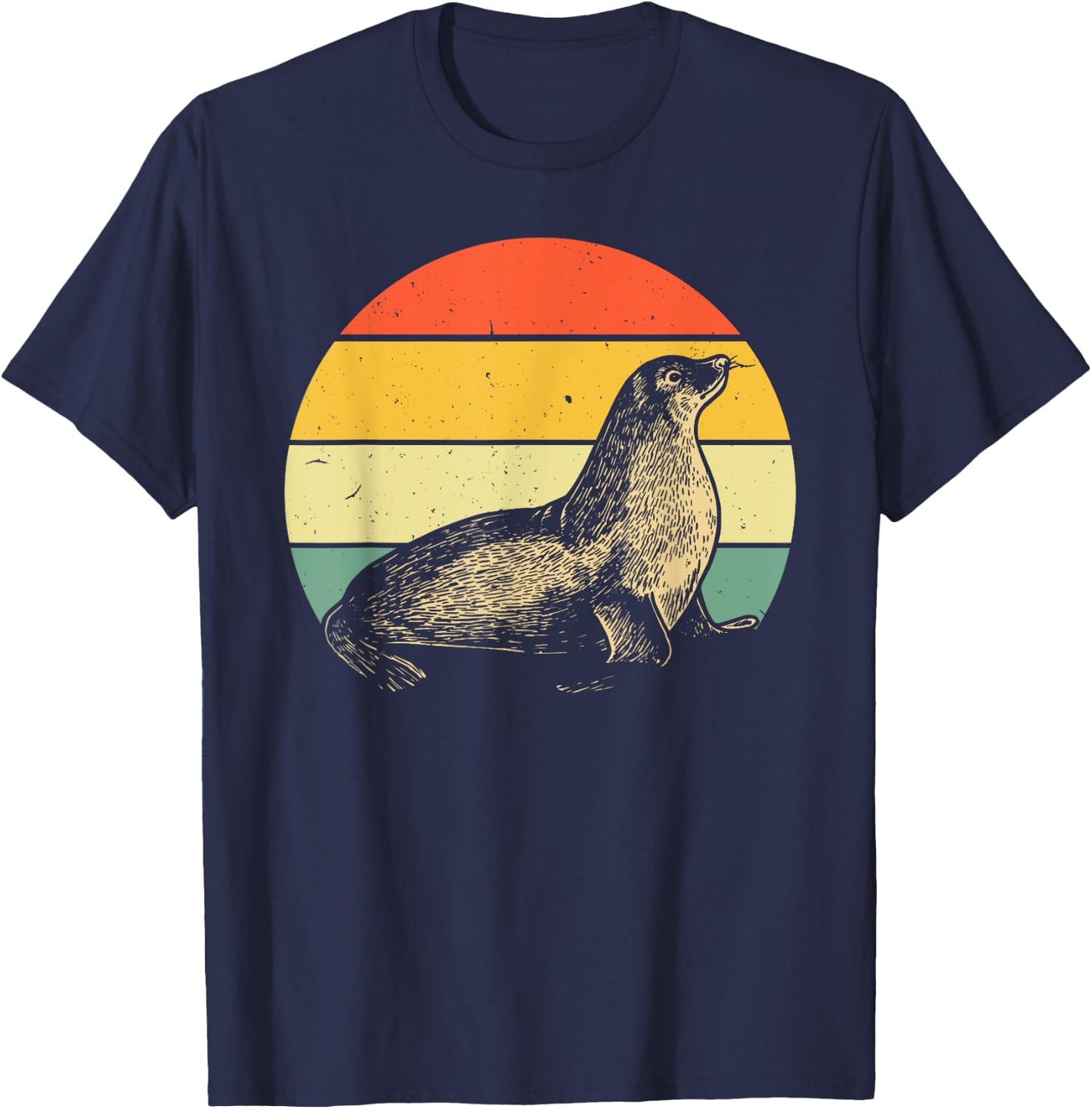 Cute Seal Women Kids Pinniped Sea Lion Seal Animal T-Shirt - T-Shirt | Navy
