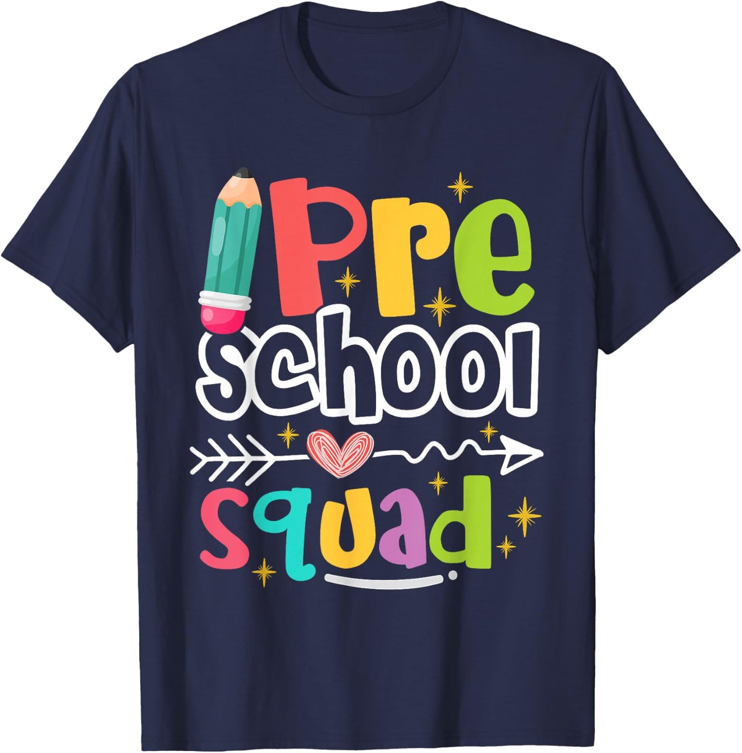 Team Preschool Teacher Preschool Squad T-Shirt - T-Shirt | Navy