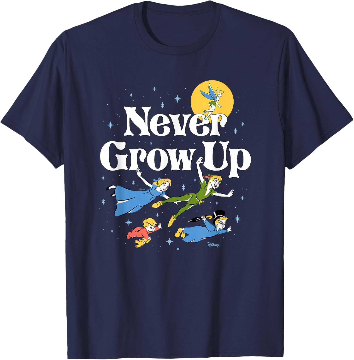 Peter Pan - Never Grow Up Characters T-Shirt - T-Shirt | Navy