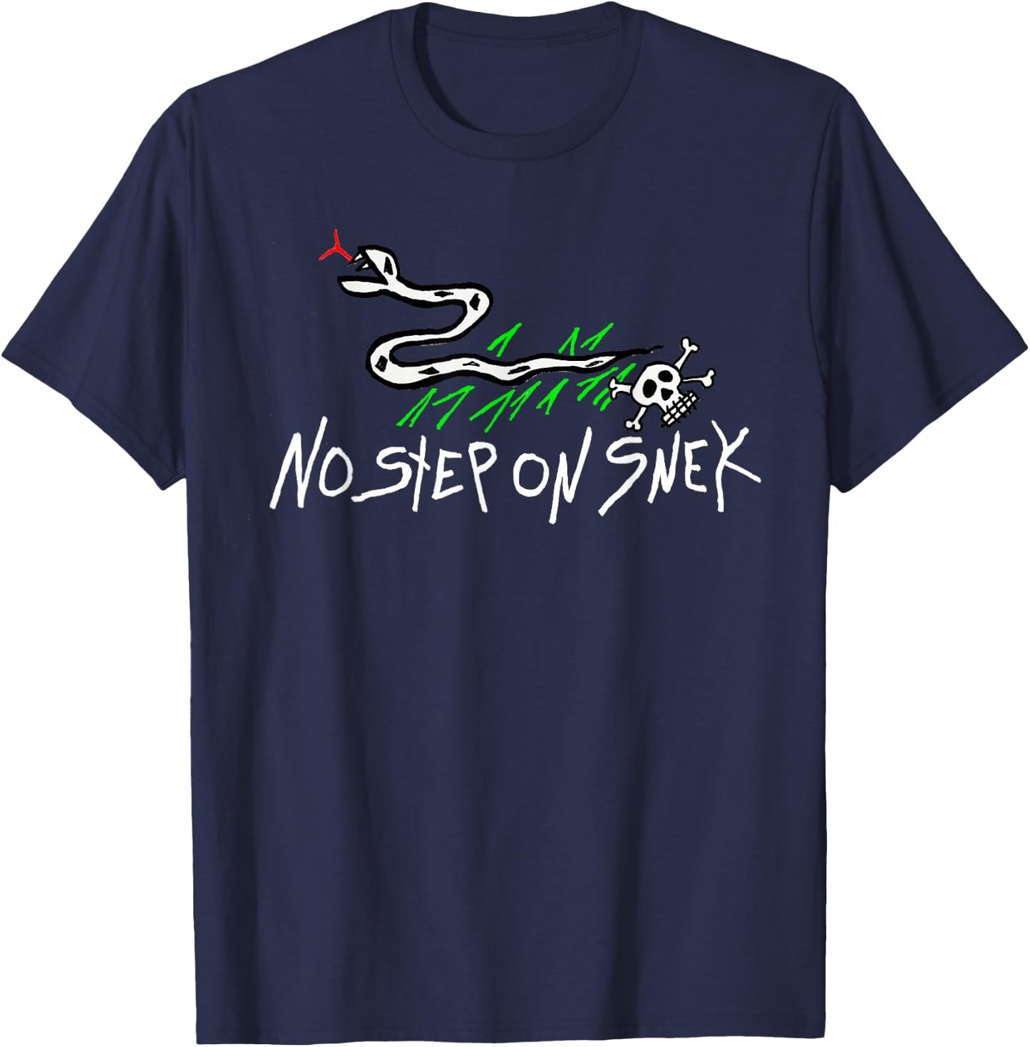 No Step On Snek Funny Gadsden Flag Patriot Self Defense Meme T-Shirt - T-Shirt | Navy