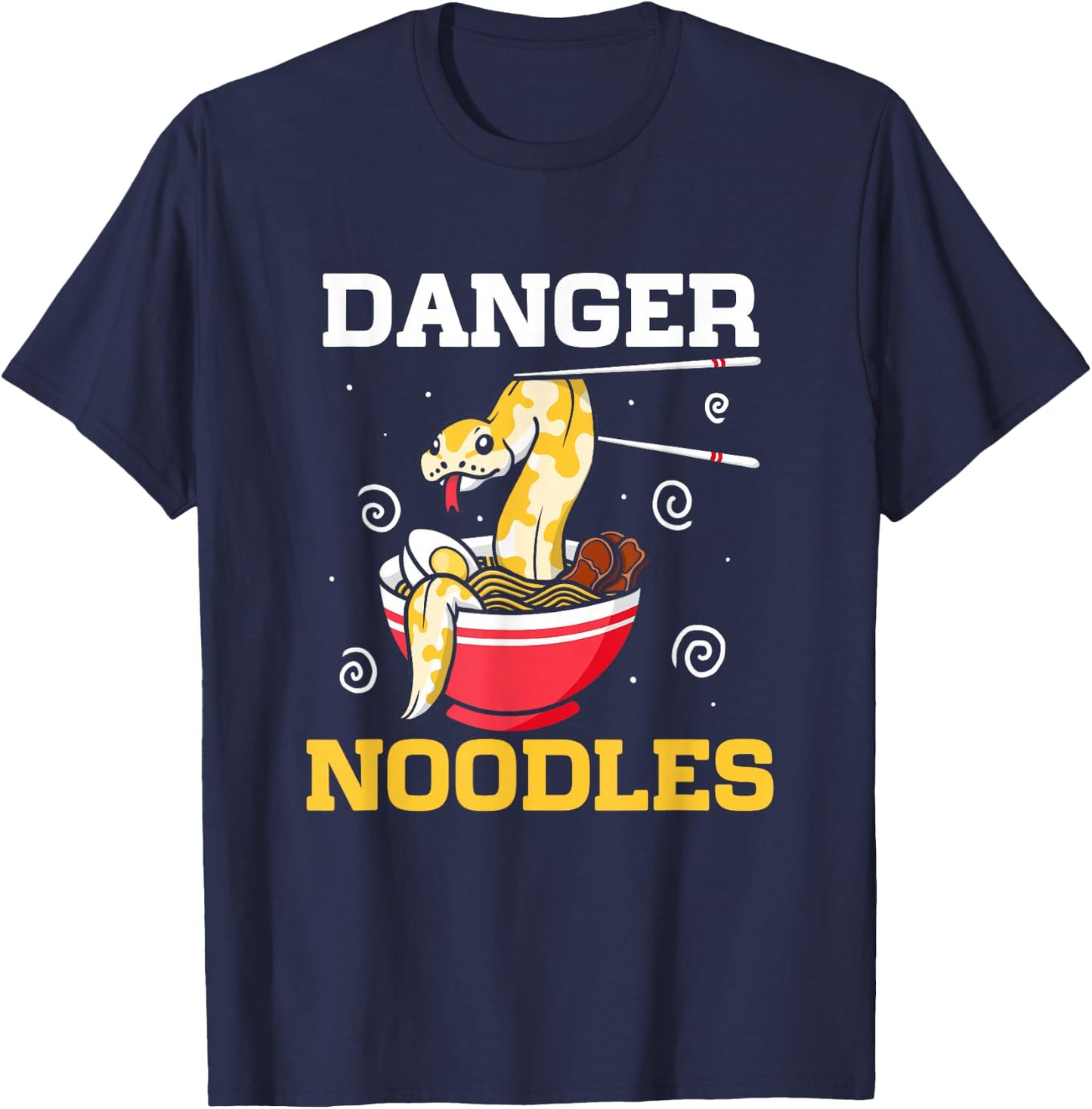 Danger Noodles Snake Owner Ball Python Reptile Snakes T-Shirt - T-Shirt | Navy