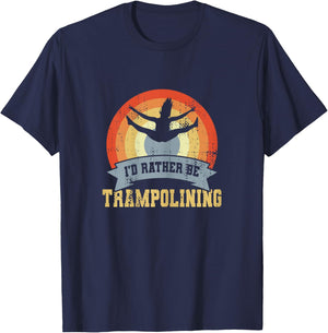 Vintage Trampolining Saying Trampoline Gymnast T-Shirt - T-Shirt | Navy