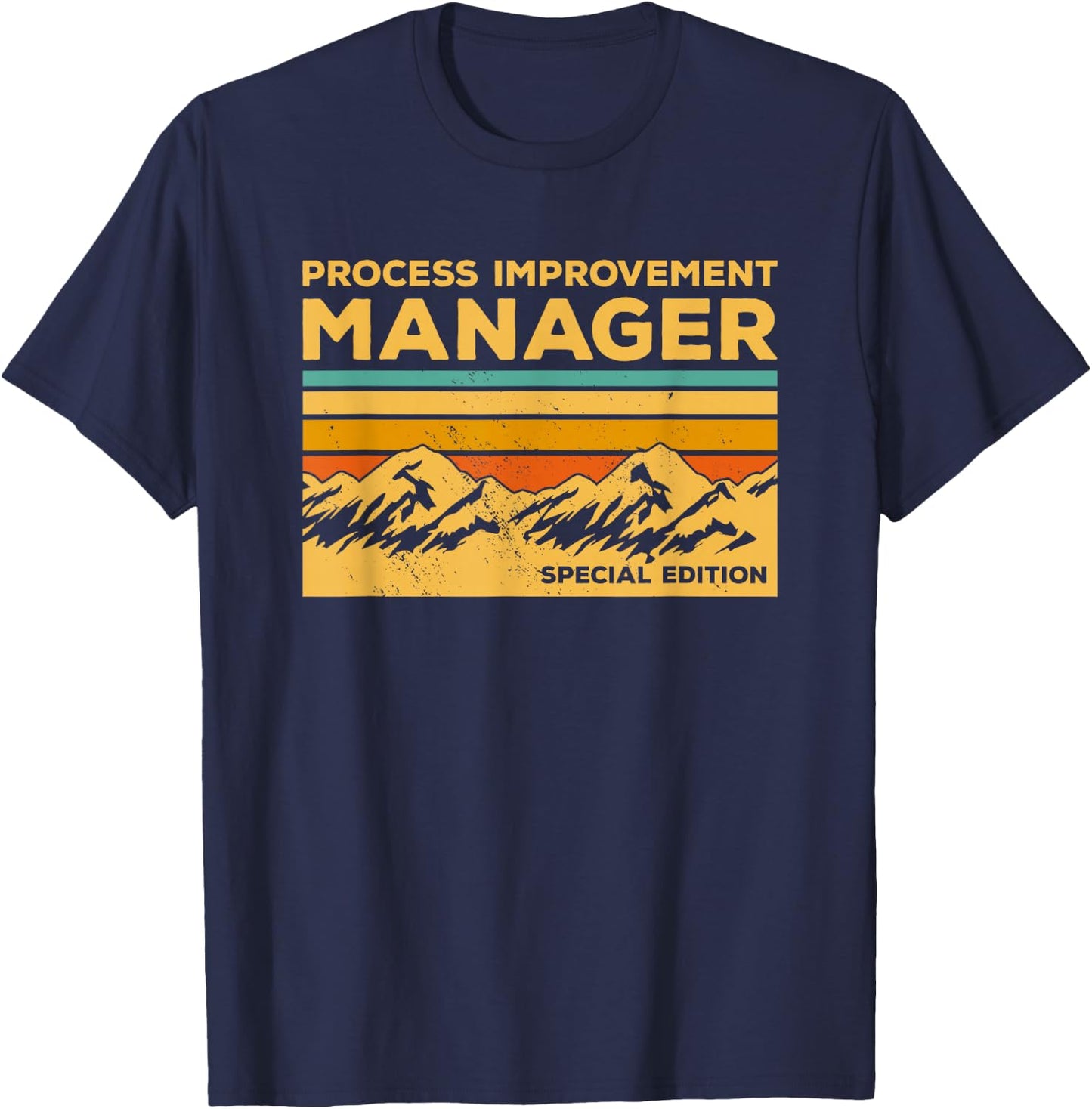 Vintage Process Improvement Manager T-Shirt - T-Shirt | Navy