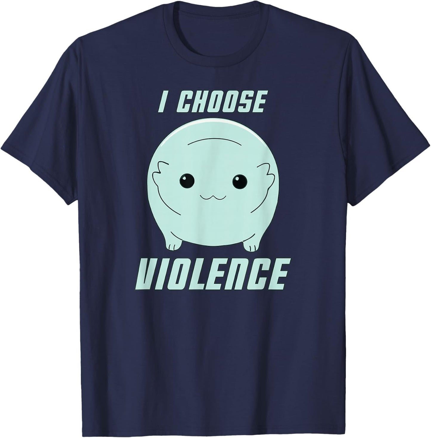 Moopsy Chooses Violence (Light Text) T-Shirt - T-Shirt | Navy