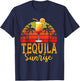 Tequila Sunrise Funny Gift Shirt Funny Tequila Lover T-Shirt - T-Shirt | Navy