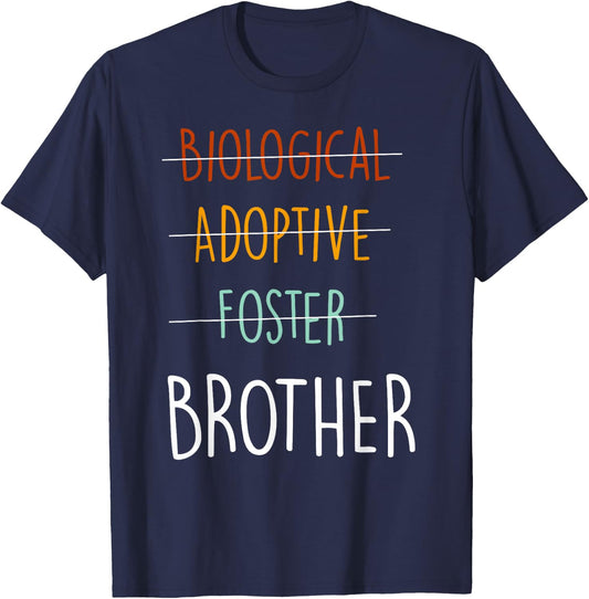 Biological Adoptive Foster brother -Youth Black T-Shirt - T-Shirt | Navy