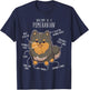 Black and Tan Pomeranian Dog Anatomy, Funny Cute Pet Pom Mom T-Shirt - T-Shirt | Navy
