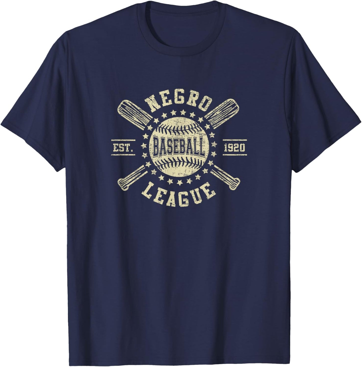Vintage Negro League Baseball Black History Month T-Shirt - T-Shirt | Navy
