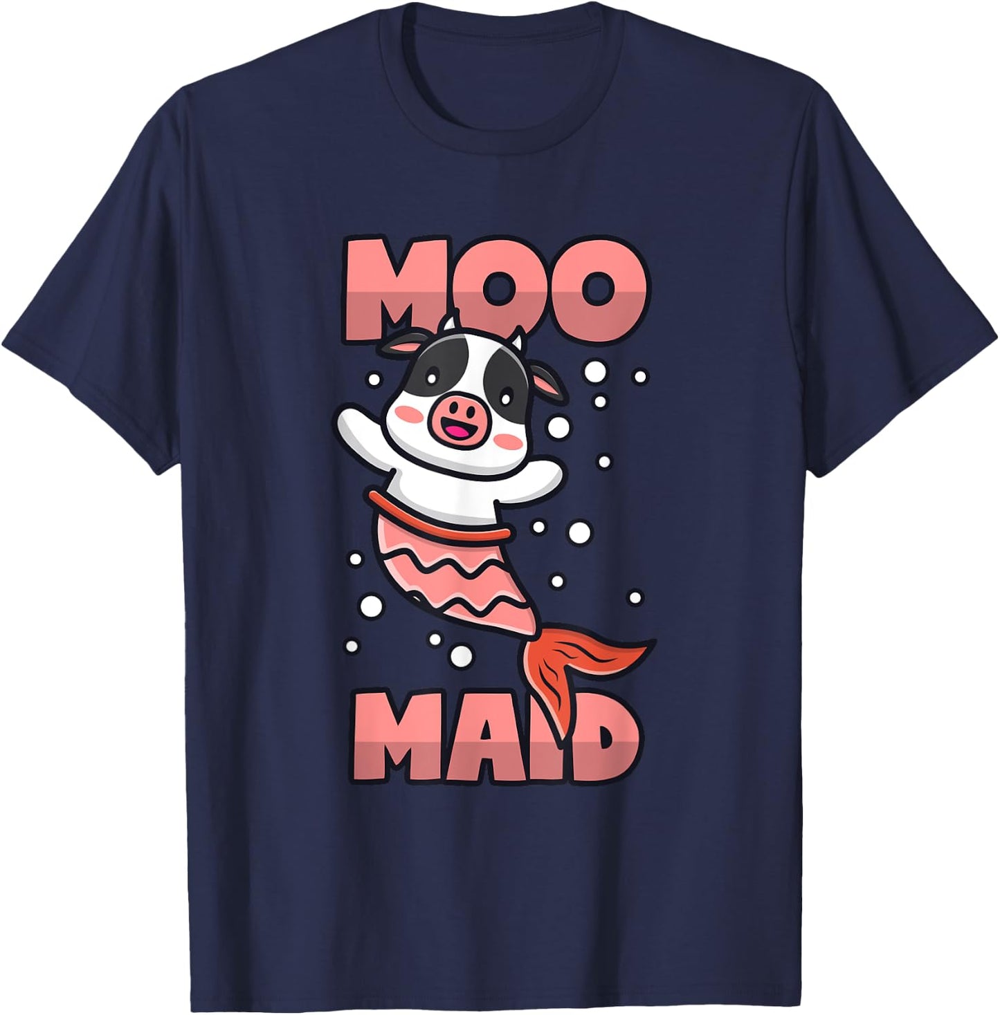 Mermaid Cow T-Shirt - T-Shirt | Navy