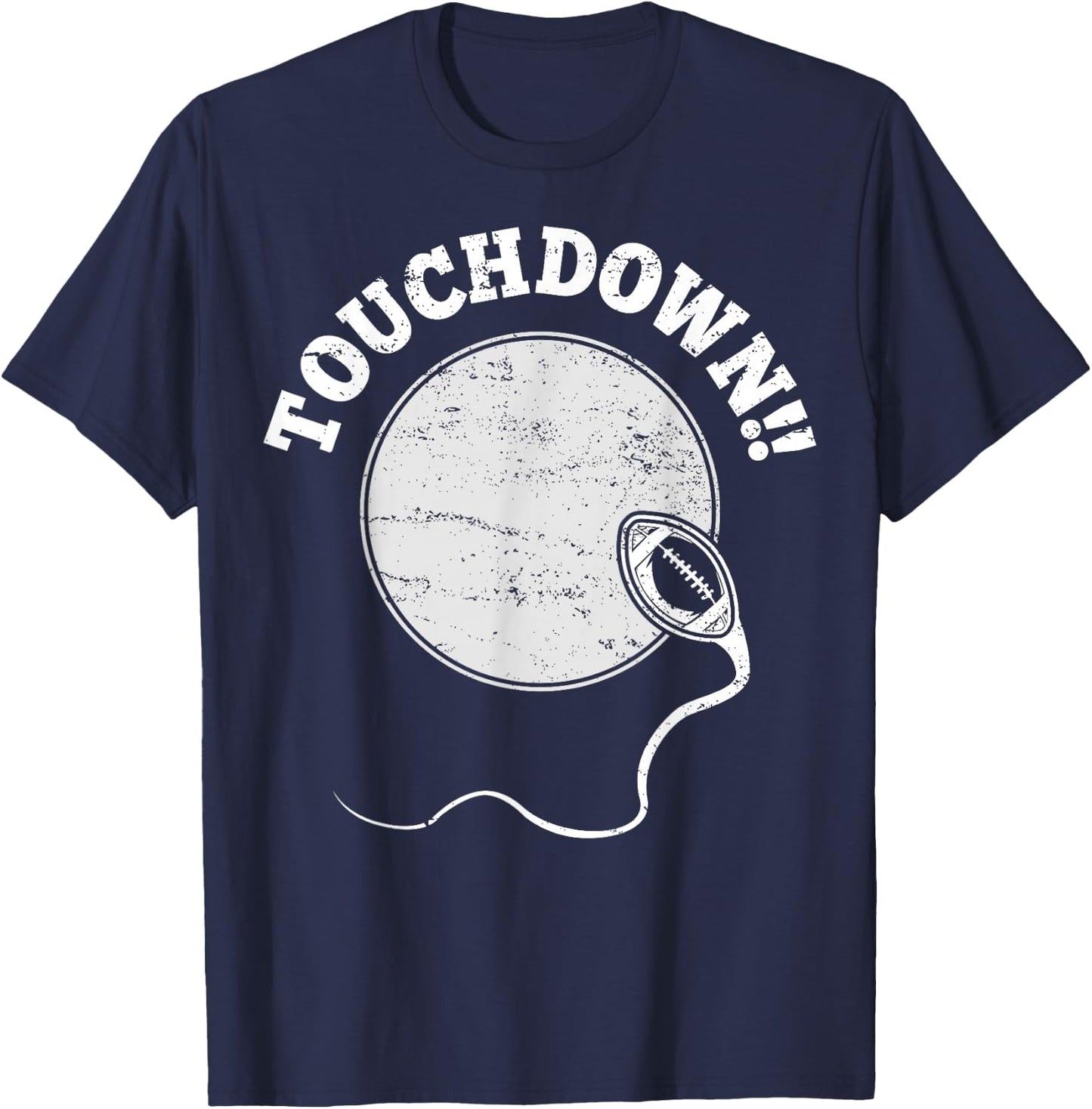 Football Pregnancy Announcement husband boyfriend T-Shirt - T-Shirt | Navy