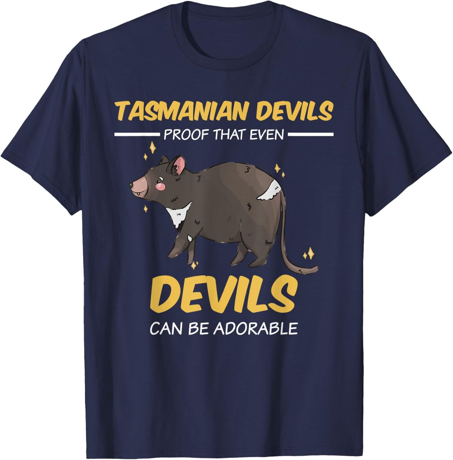 Proof that even Devils can be adorable | Tasmanian Devil T-Shirt - T-Shirt | Navy