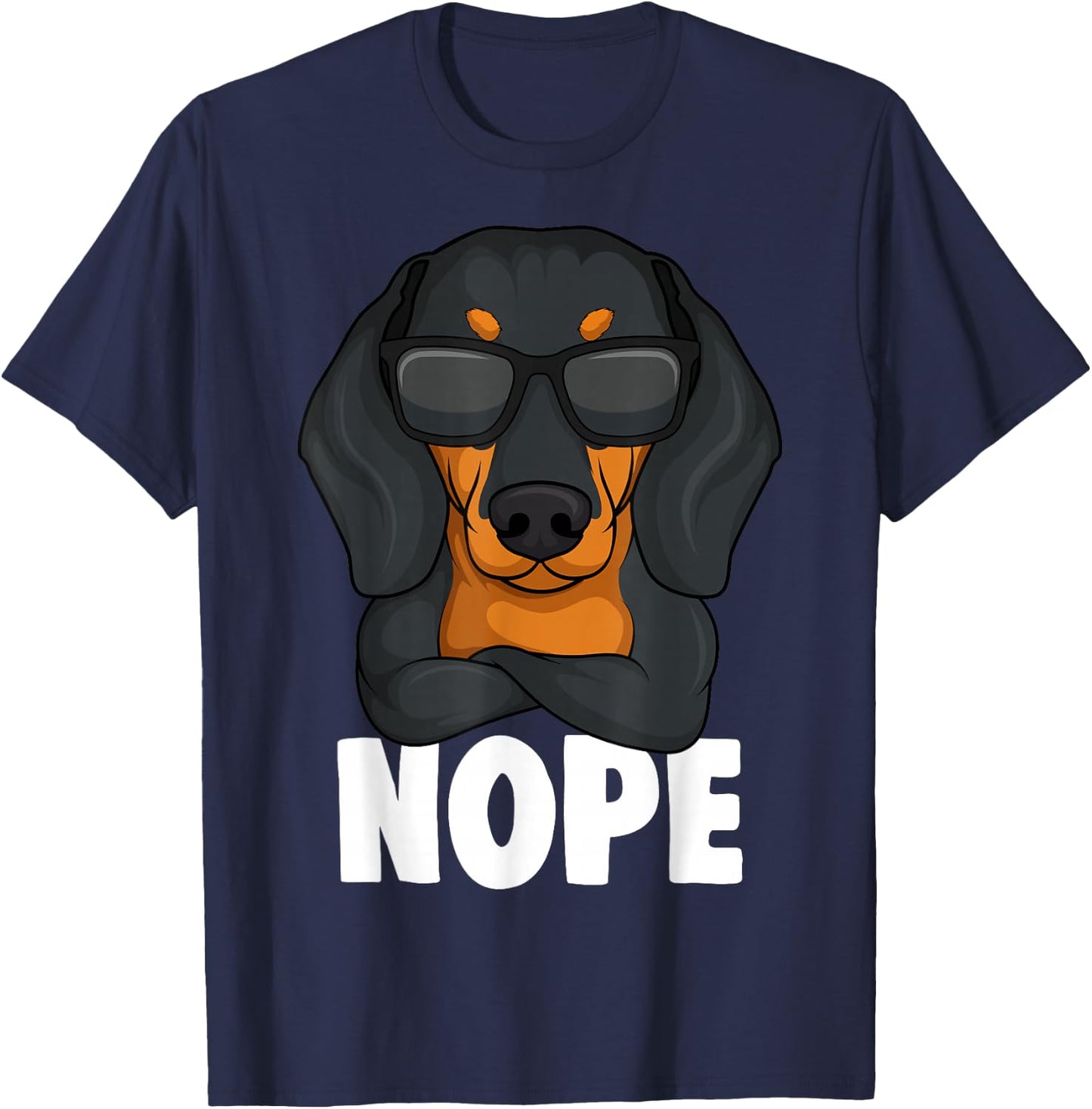 Dachshund Dachshund Teckel Nope Frauchen Master Children Women T-Shirt - T-Shirt | Navy