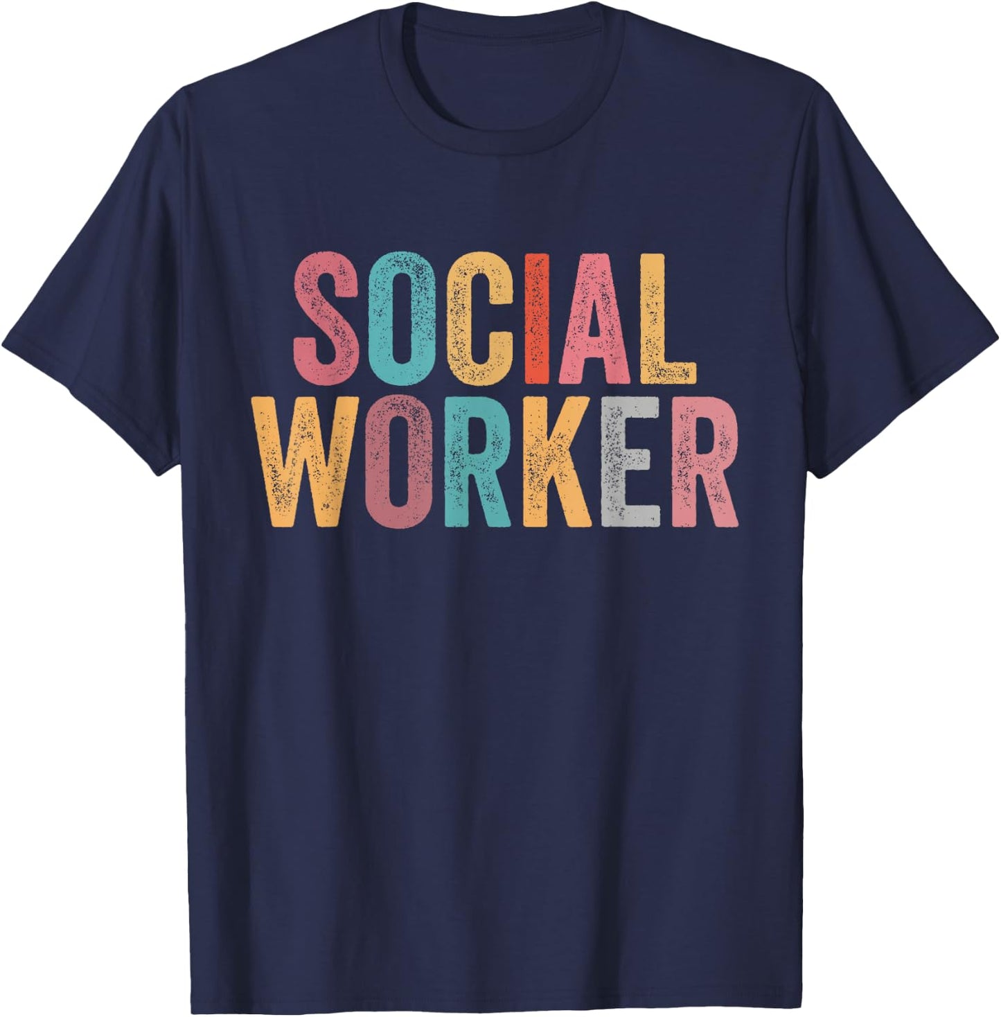 Social Worker Vintage School Social Worker T-Shirt - T-Shirt | Navy